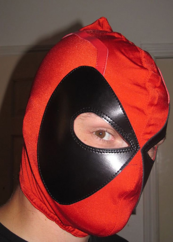 Deadpool Cosplay Hood Open Eyes 15070206